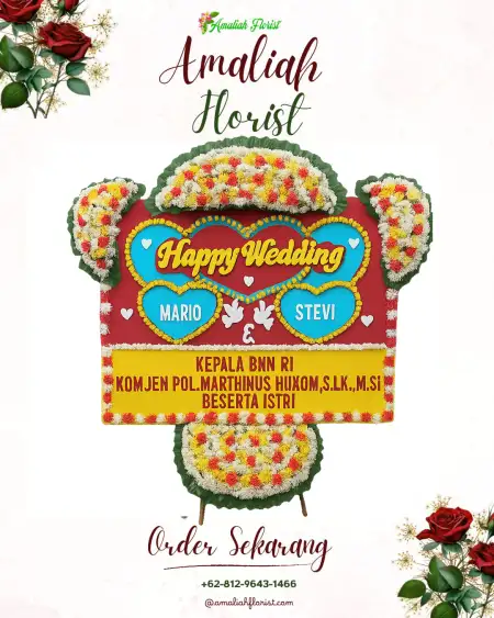 Papan Bunga Pernikahan Klaling